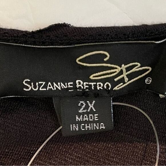 Suzanne Beto Black Ruffled Lace Boho Hippie  Whimsigoth Dress NWT Size 2X - Picture 9 of 15